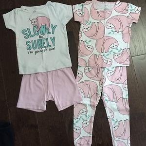 Carter's Sloth Pajamas - Size 3T